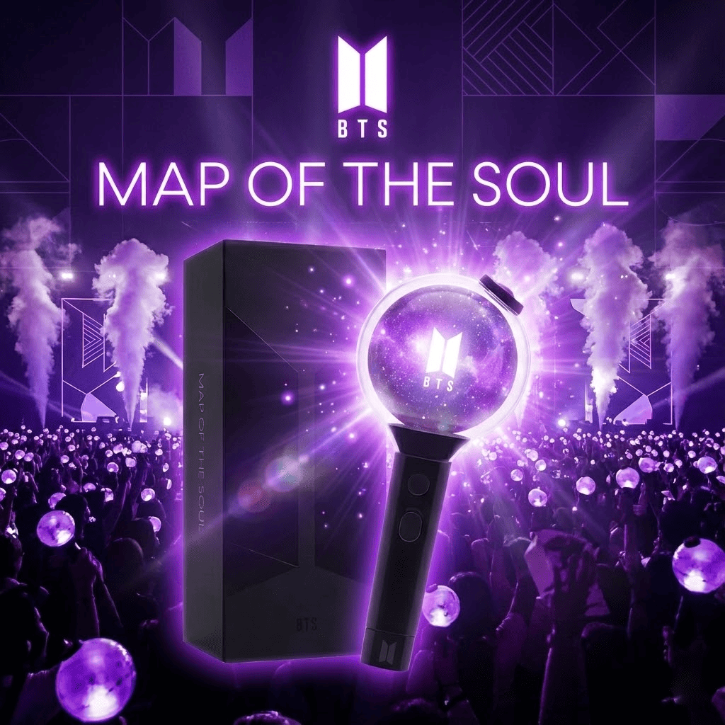 Mockup da Edição BTS do Som na Caixa com visual lilás